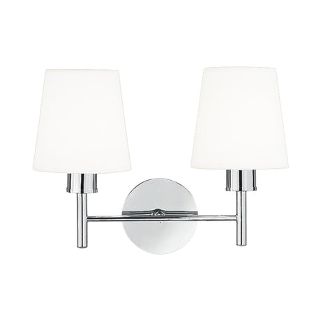 Turin 2 light wall light in chrome finish