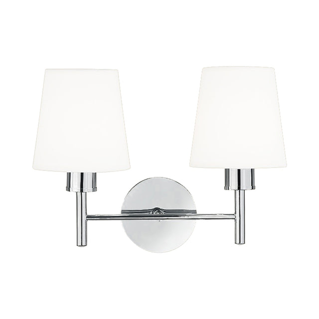 Turin 2 light wall light in chrome finish