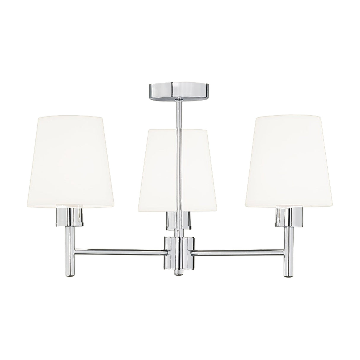 Turin 3 light ceiling light in chrome finish