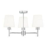 Turin 3 light ceiling light in chrome finish