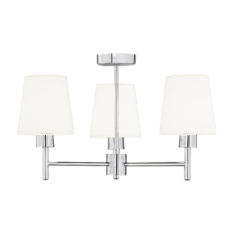 Turin 3 light ceiling light in chrome finish