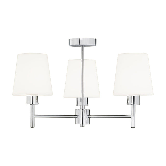 Turin 3 light ceiling light in chrome finish