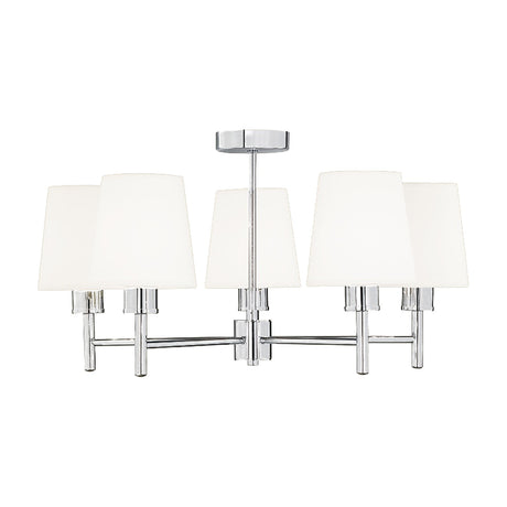Turin 5 light ceiling light in chrome finish