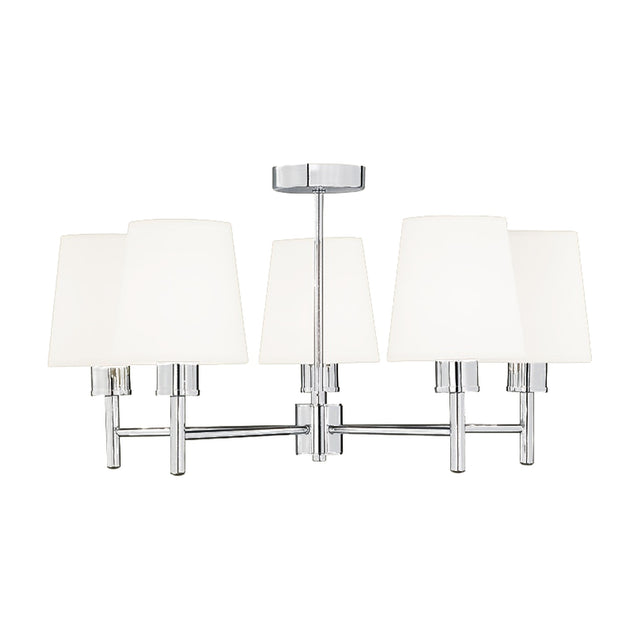 Turin 5 light ceiling light in chrome finish