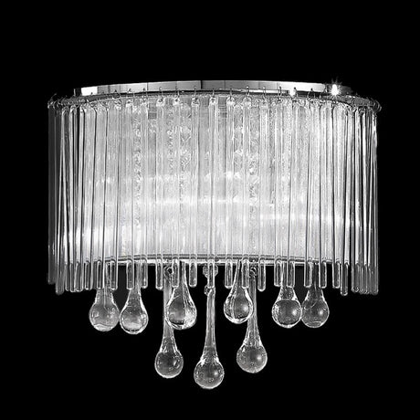 Spirit 2 light wall light in chrome finish, shown on a dark background