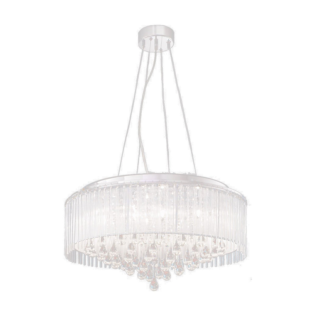 Spirit 8 light chandelier in chrome finish