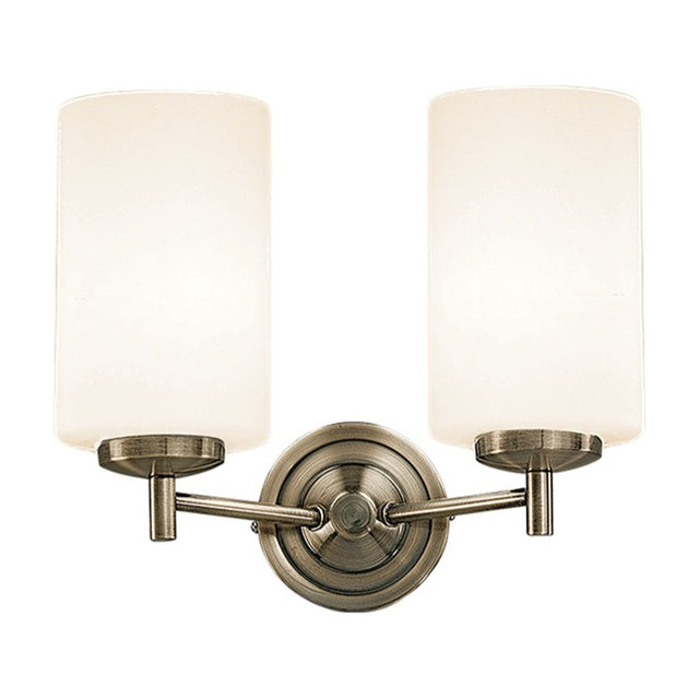 Decima 2 light wall light in bronze finish