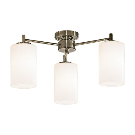 Decima 3 light ceiling light in bronze finish