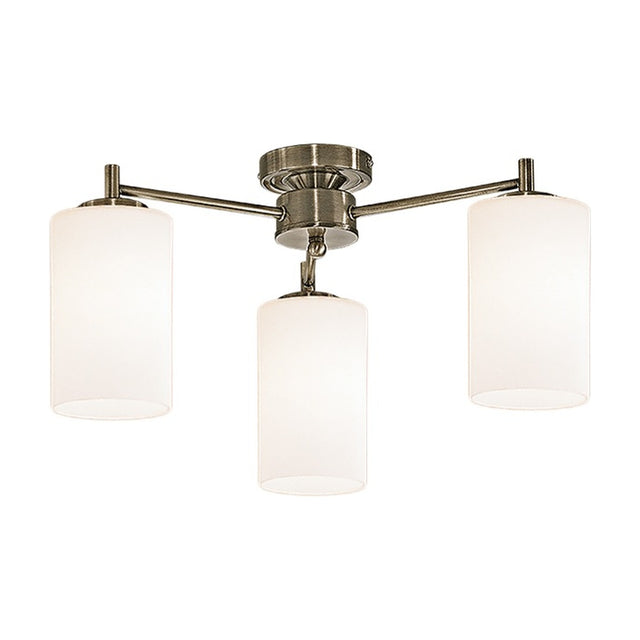 Decima 3 light ceiling light in bronze finish