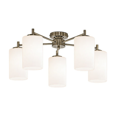 Decima 5 light ceiling light in bronze finish