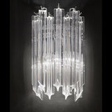 Valentina 2 light wall light in chrome finish, shown on a dark background