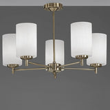 Decima 5 light ceiling light in bronze finish, shown on a dark background