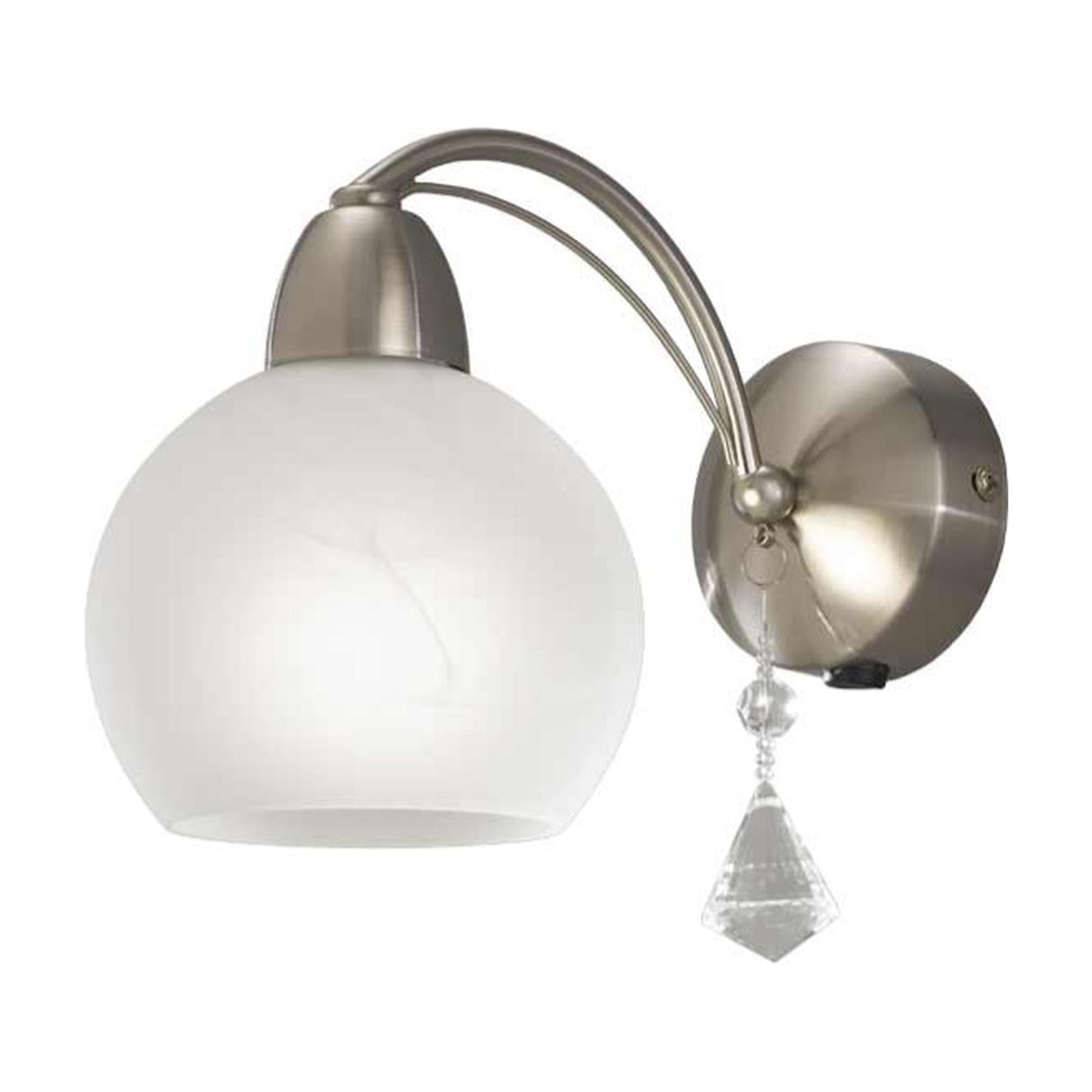 Thea wall light in satin nickel finish