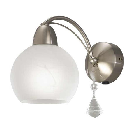 Thea wall light in satin nickel finish