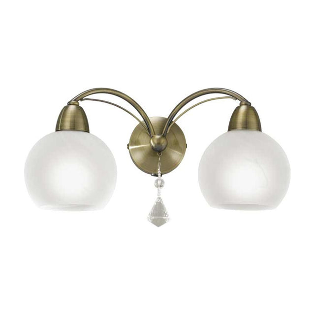 Thea 2 light wall light in bronze finish
