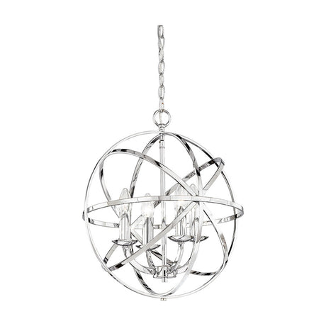 Zany 4 light pendant light in chrome finish