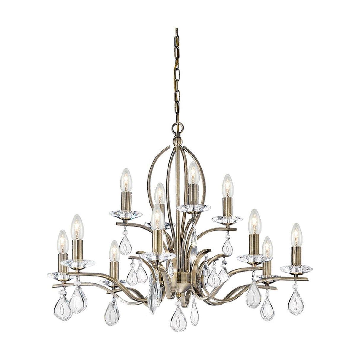 Willow 12 light chandelier in bronze finish