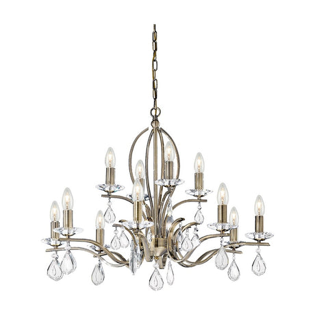 Willow 12 light chandelier in bronze finish