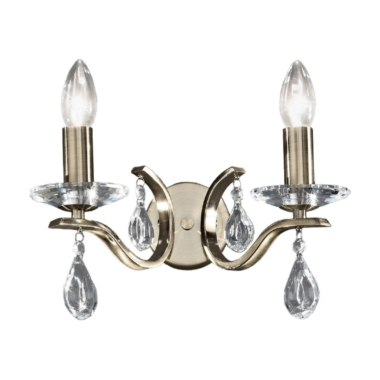 Willow 2 light wall light in bronze finish