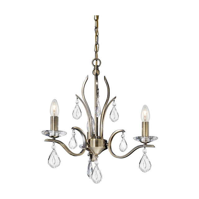 Willow 3 light chandelier in bronze finish