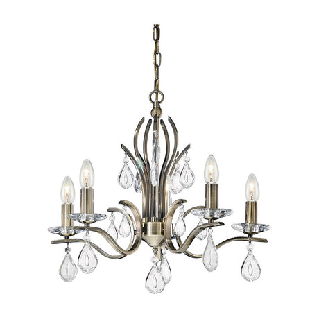 Willow 5 light chandelier in bronze finish