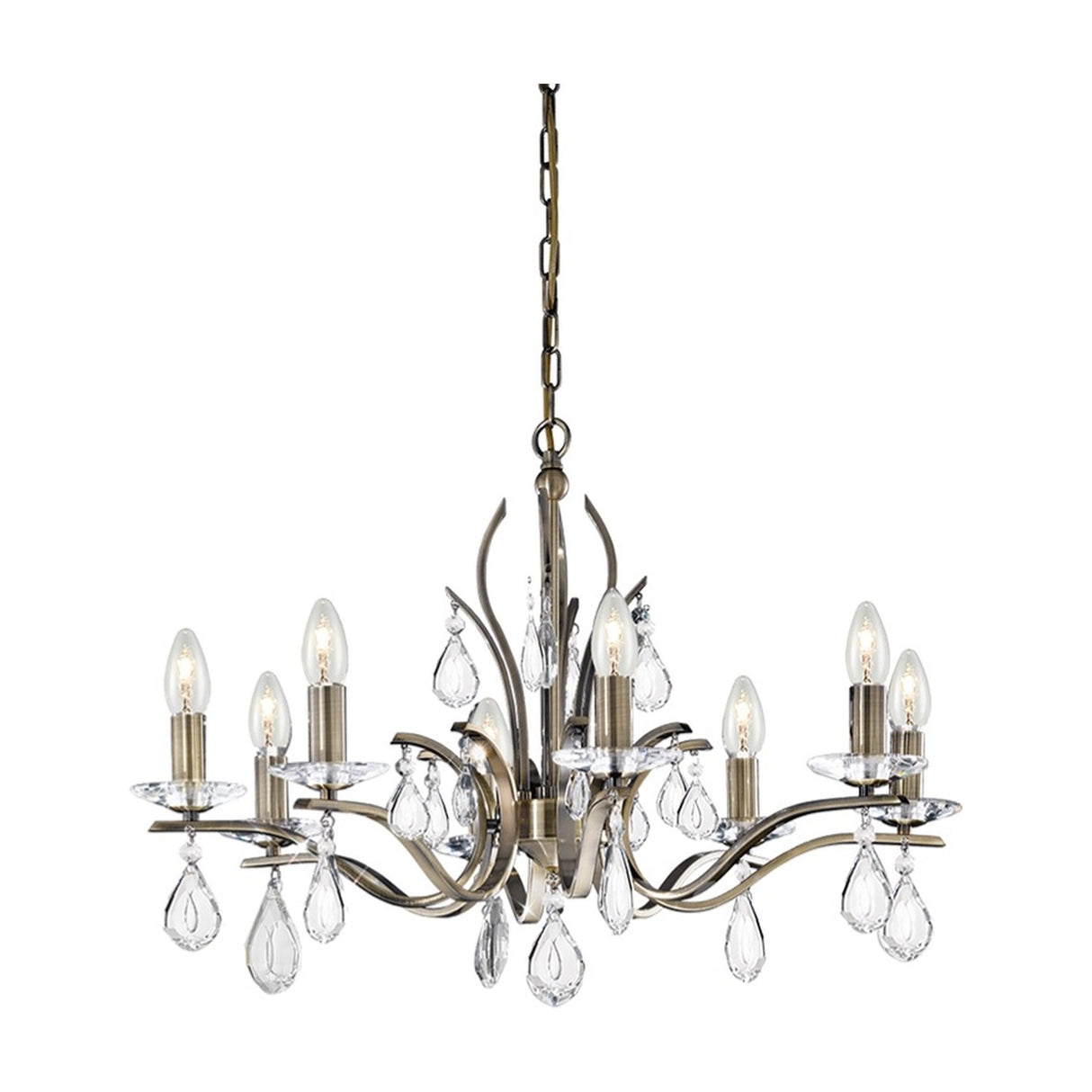 Willow 8 light chandelier in bronze finish