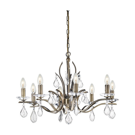 Willow 8 light chandelier in bronze finish