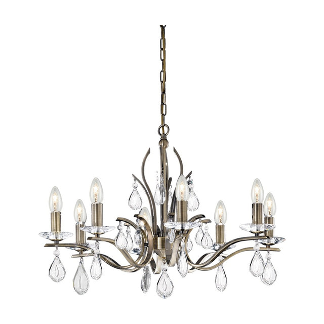 Willow 8 light chandelier in bronze finish