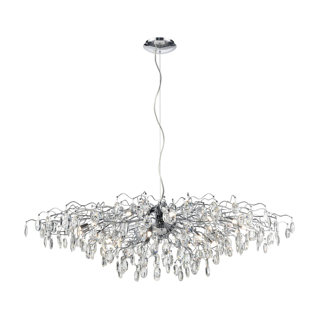 Wisteria 21 light chandelier in chrome finish