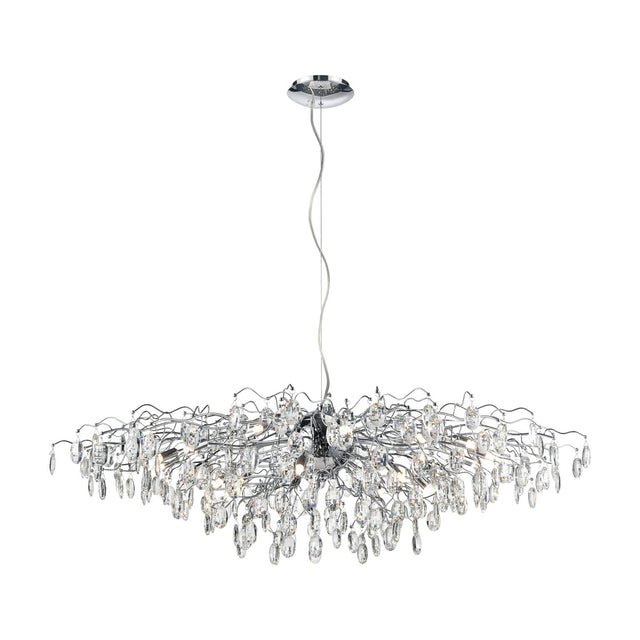 Wisteria 21 light chandelier in chrome finish