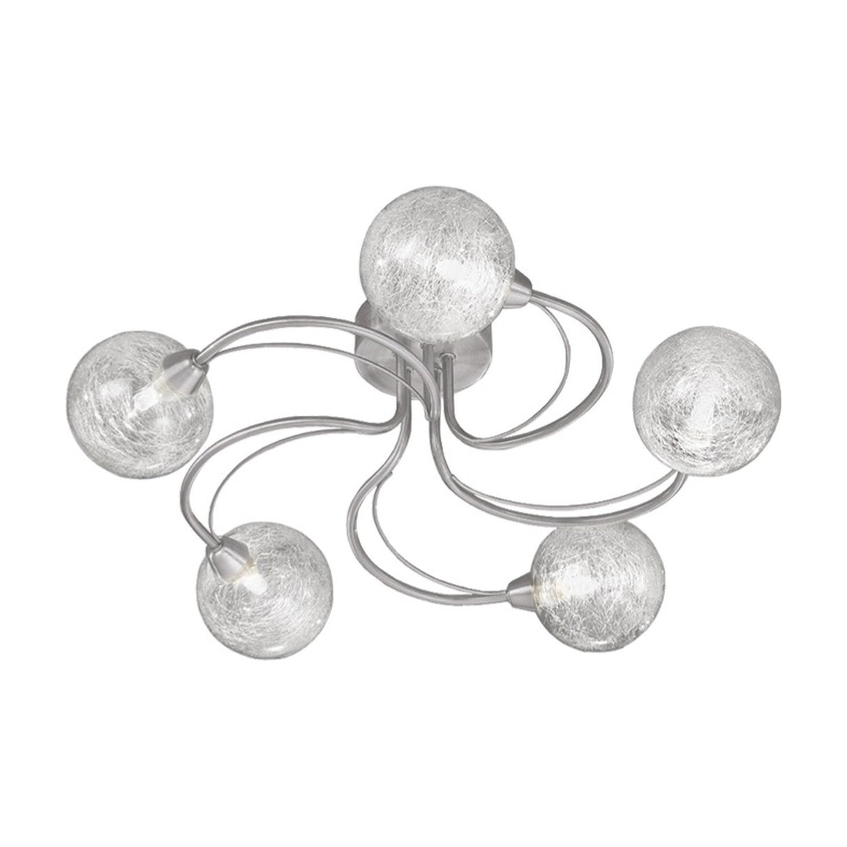 Gyro 5 light ceiling light in satin nickel finish