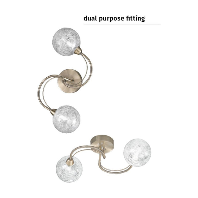 Gyro 2 light ceiling light in bronze finish