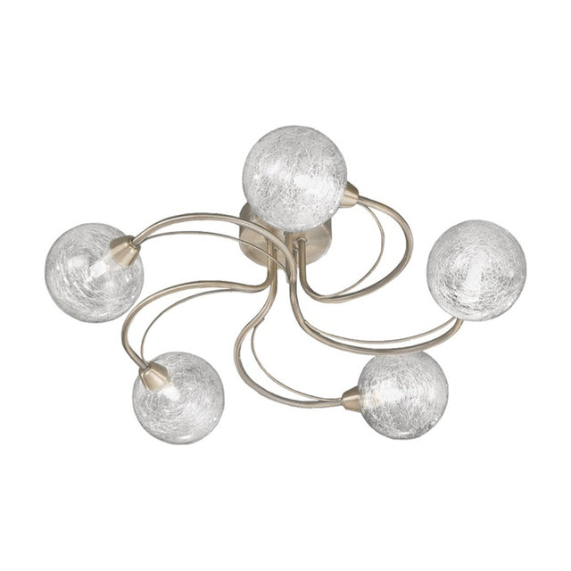Gyro 5 light ceiling light in bronze finish