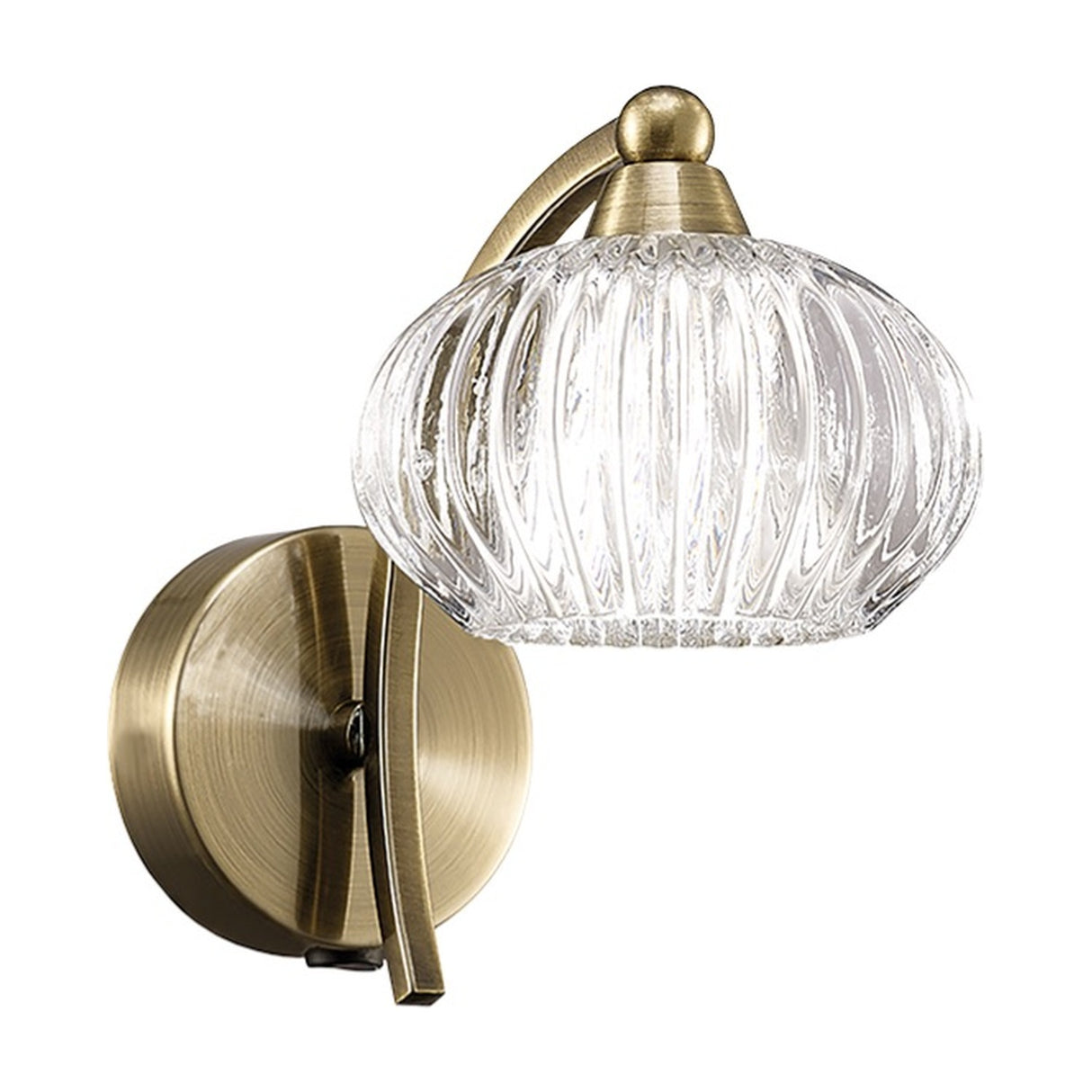 Ripple wall light in bronze finish