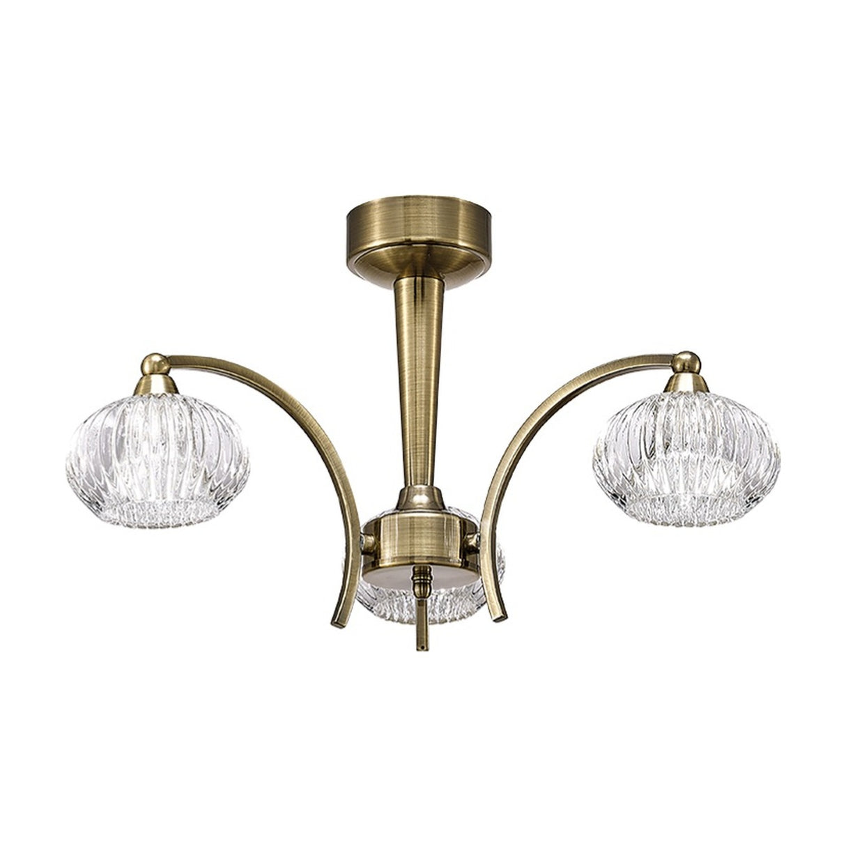 Ripple 3 light ceiling light in bronze finish