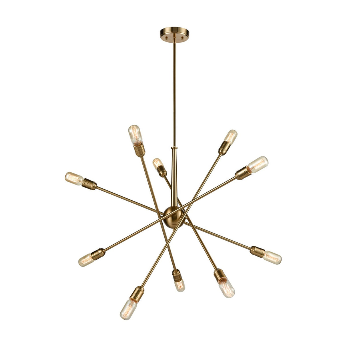 Centrix 10 light chandelier in gold finish