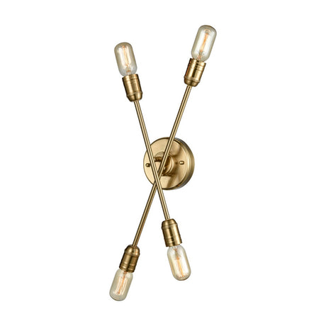 Centrix 4 light pendant light in gold finish