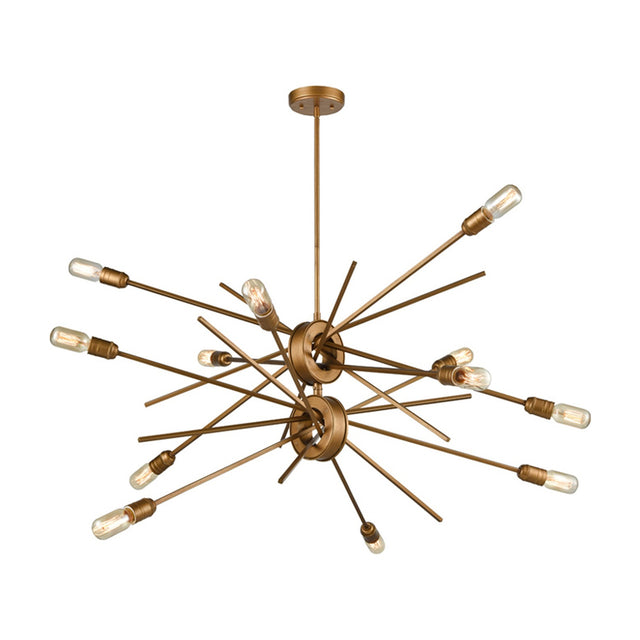 Idaho 12 light chandelier in gold finish