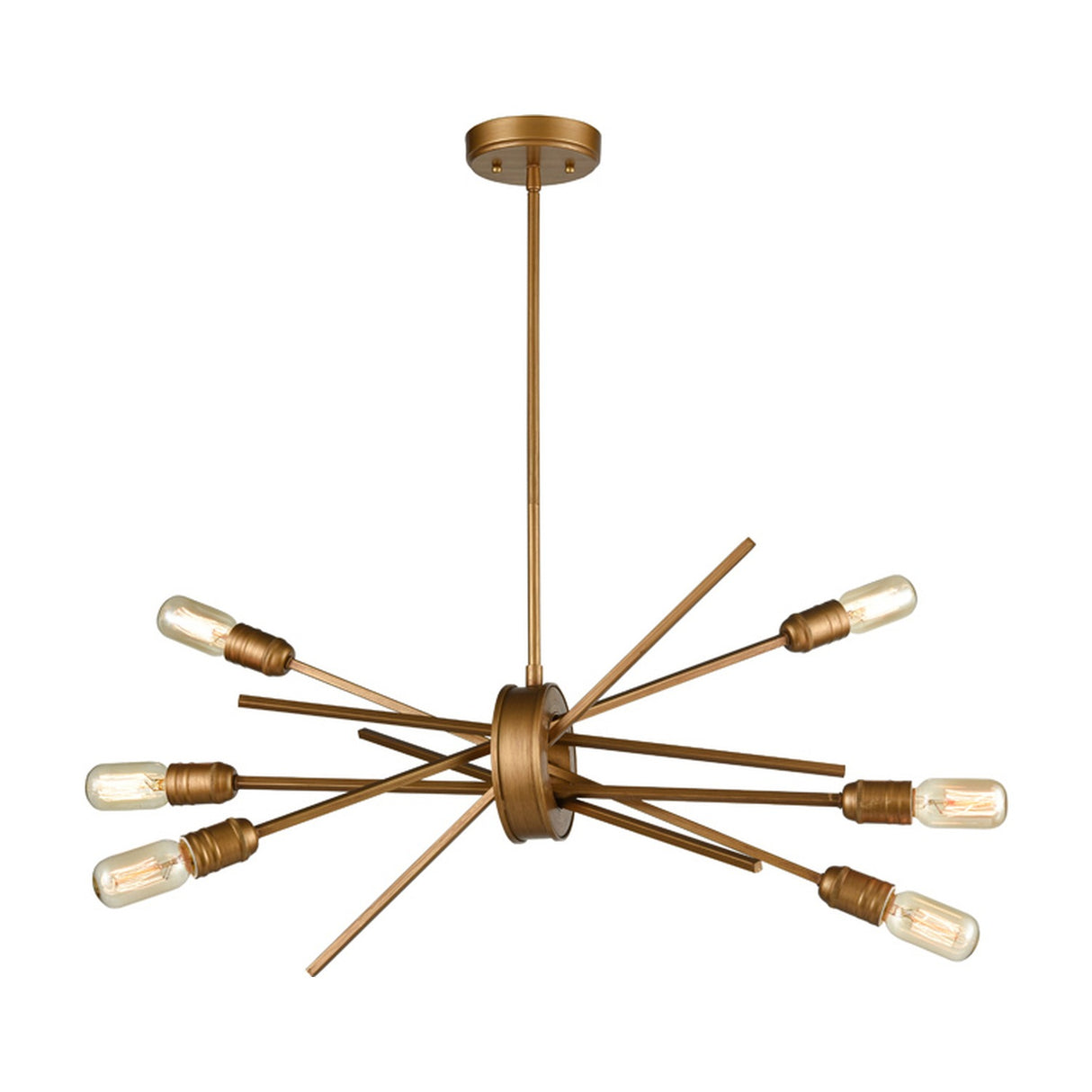 Idaho 6 light chandelier in gold finish