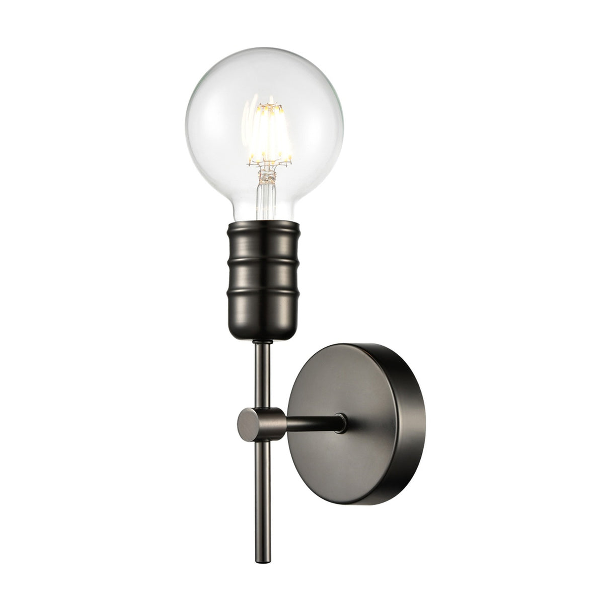 Impact wall light in gunmetal finish