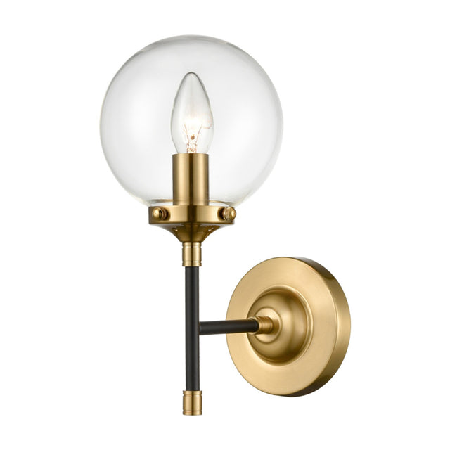 Attraction wall light in black and gold finish