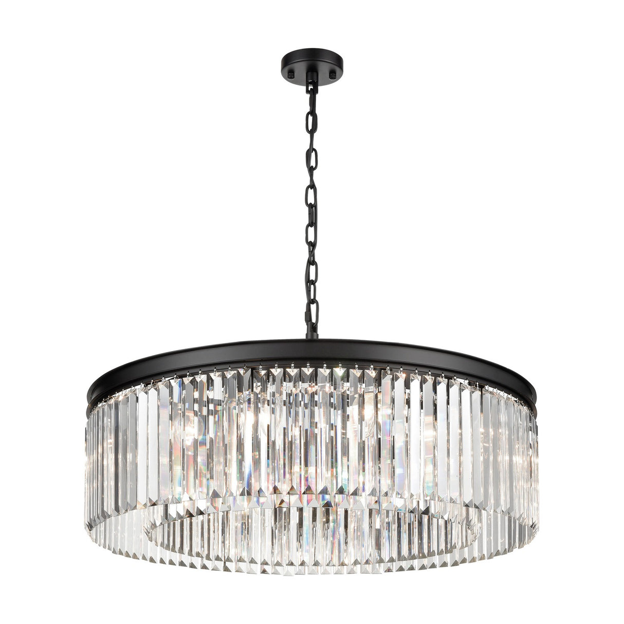 Perdita 10 light chandelier in black finish