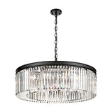 Perdita 10 light chandelier in black finish, alternative view