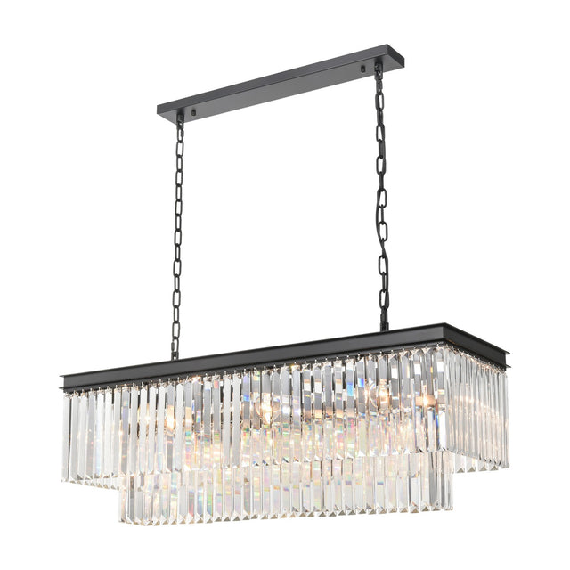 Perdita 11 light chandelier in black finish