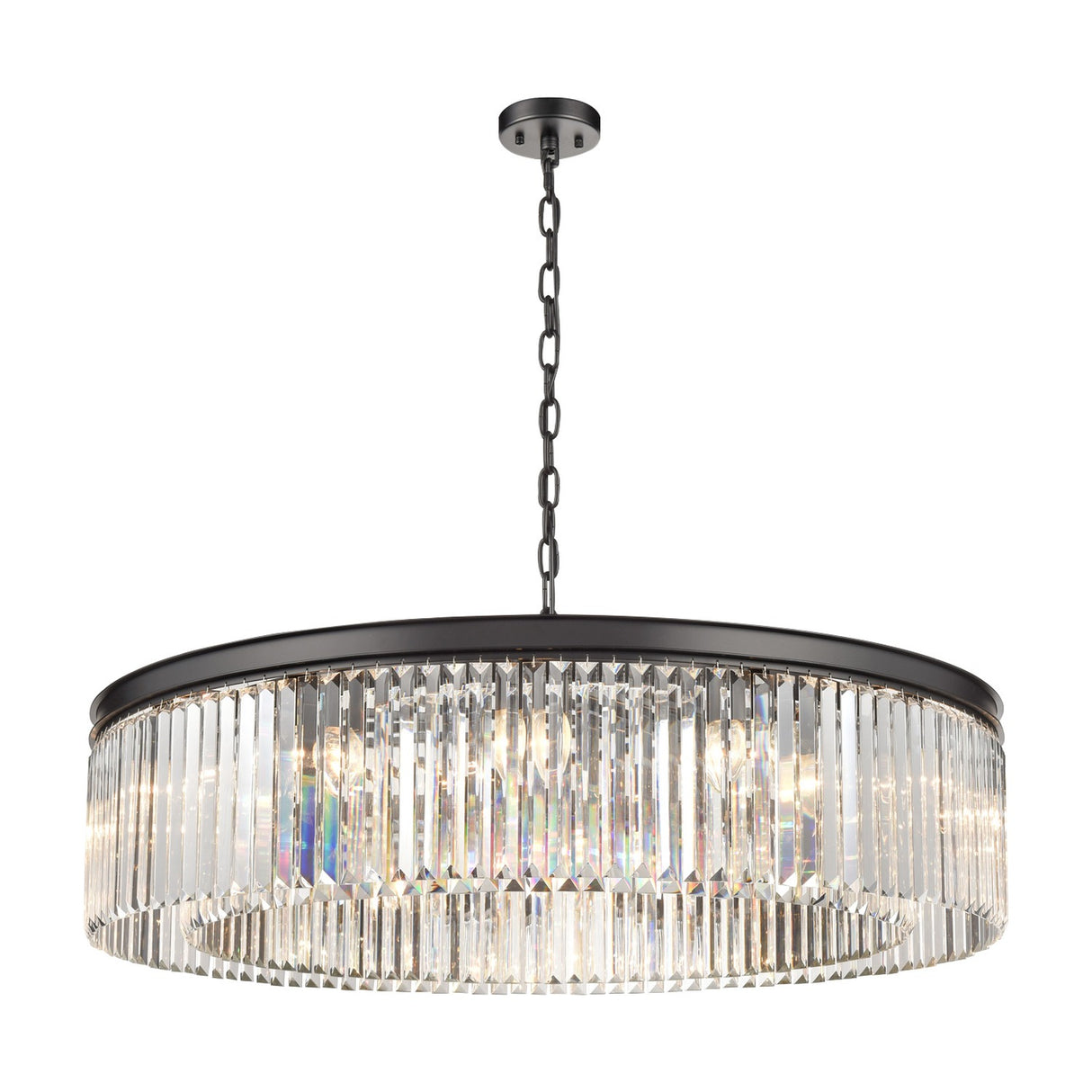 Perdita 12 light chandelier in black finish