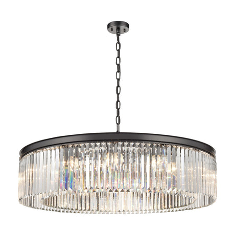 Perdita 12 light chandelier in black finish