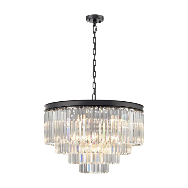 Perdita 20 light chandelier in black finish