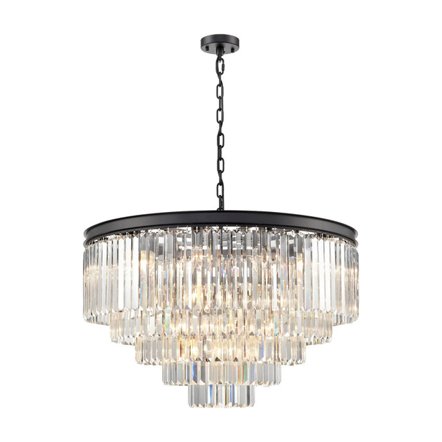 Perdita 27 light chandelier in black finish