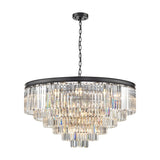 Perdita 30 light chandelier in black finish