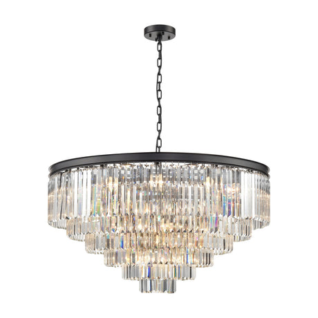 Perdita 30 light chandelier in black finish